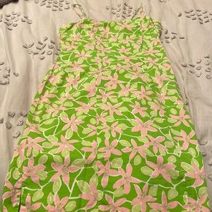 Lilly Pulitzer cotton sheath dress size 2 - beautiful pink and green colors